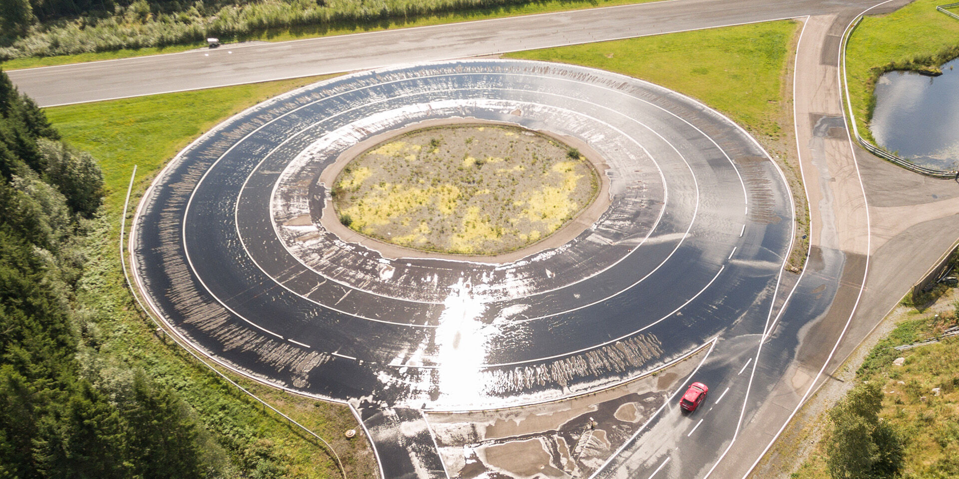 summer testing tires on testing track in Nokia, Finland